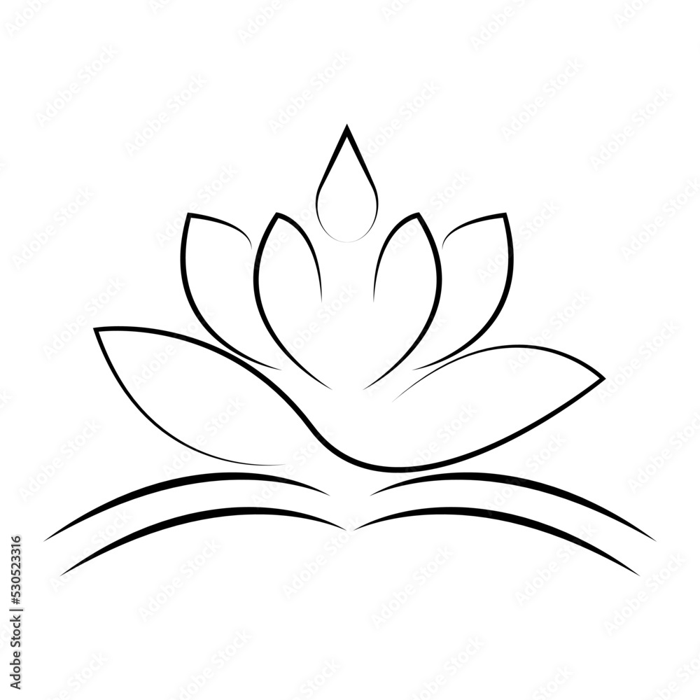 Fototapeta premium lotus icon ilustration vector