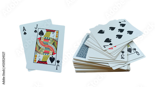 playing cards and chips