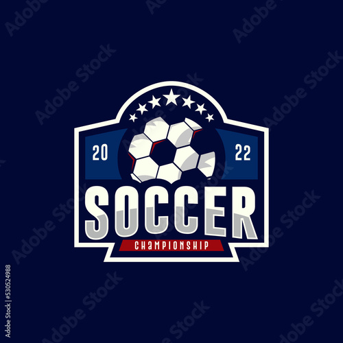 Football soccer logo template 