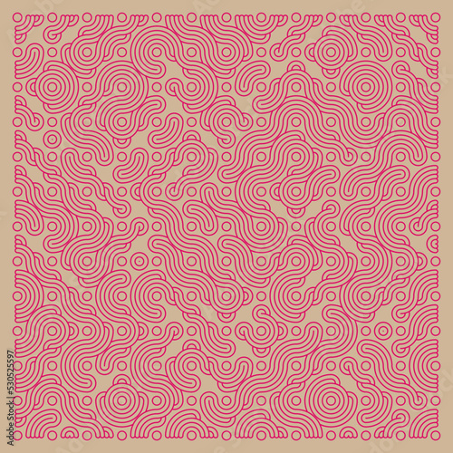 Color truchet tiling connections illustration