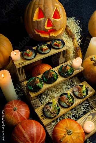 Halloween canape, Halloween food, Halloween pumpkin