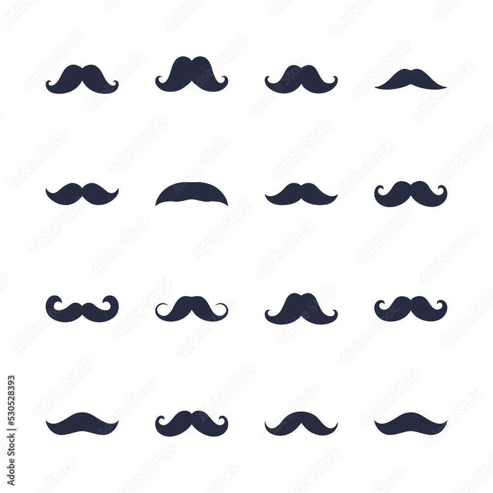 Mustache, moustache vector shape sign