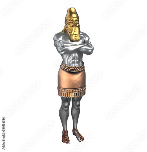 Fototapeta King Nebuchadnezzar's Dream Statue (Daniel's Prophecies) 3D Illustration [PNG Tr