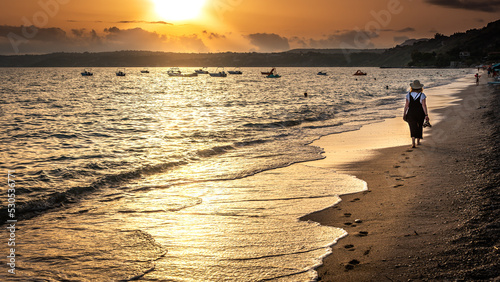 Sunset Walk on the Beach