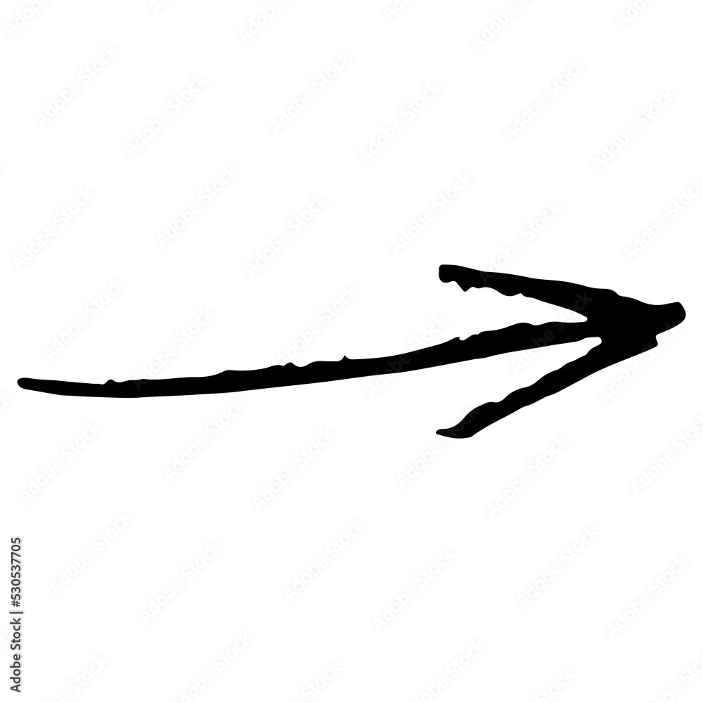 Obraz premium Brush stroke grunge arrow.