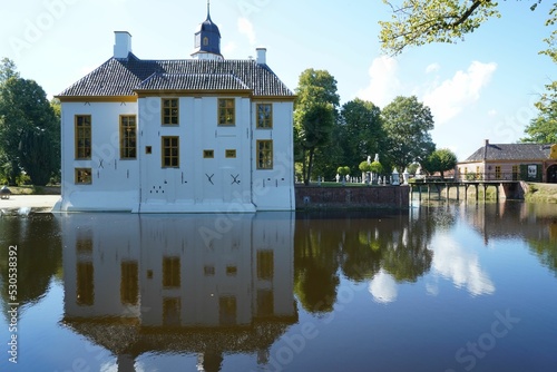 Beautiful view of the Fraeylemaborg Museum in Slochteren, Netherlands photo