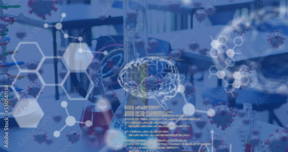Image of data processing over lab Image of data processing over lab