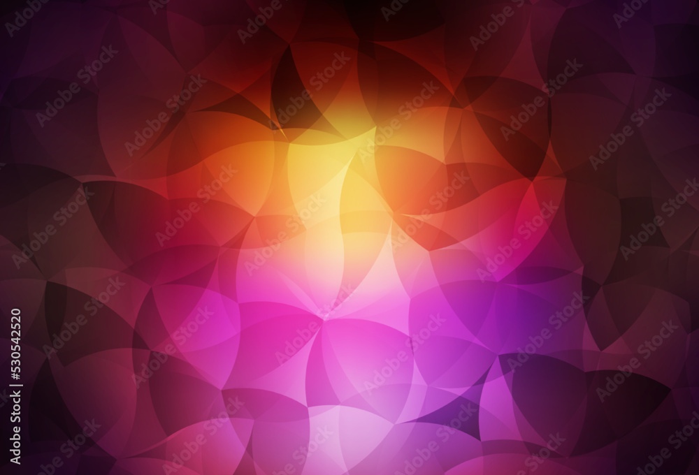 Obraz premium Dark Pink, Yellow vector shining triangular layout.