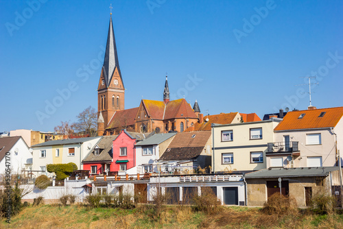 Wallpaper Mural Old houses and the St. Marien church in Stassfurt, Germany Torontodigital.ca