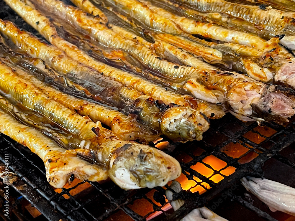 ふっくらとした身が美味しい穴子の直火焼き Stock Photo Adobe Stock