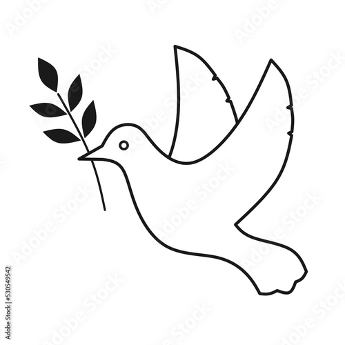 peace dove icon with trendy design