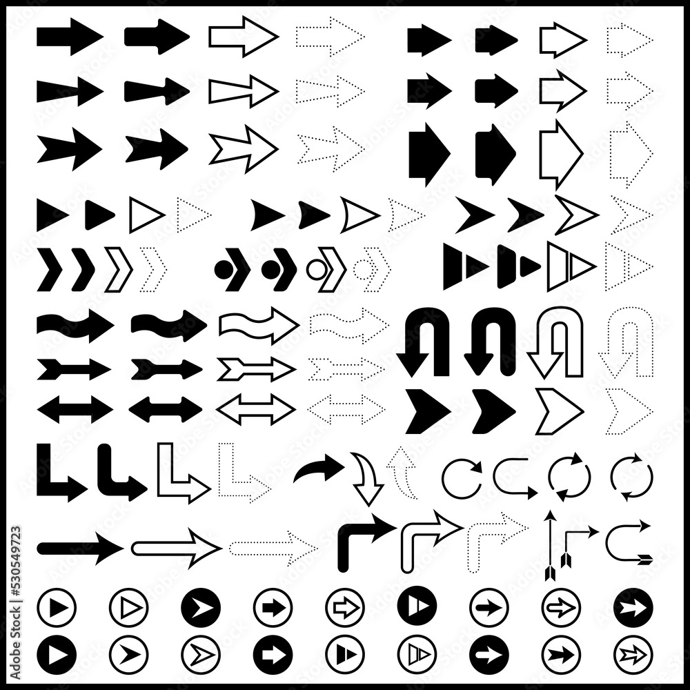 Black Arrow Icons Set Collection Black Arrow Icons Set Collection
