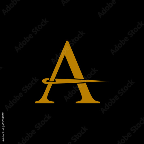 letter a thread needle