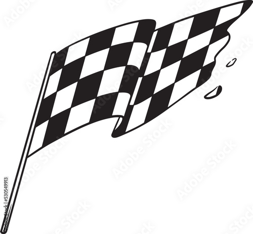 Race Flag Symbol Icon Vector Illustration. Checkered flag icon