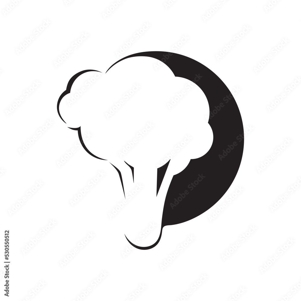 Broccoli icon template illustration Broccoli icon template illustration