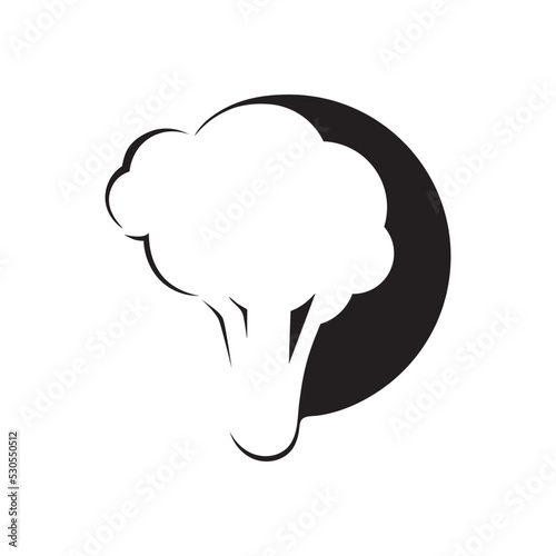 Broccoli icon template illustration