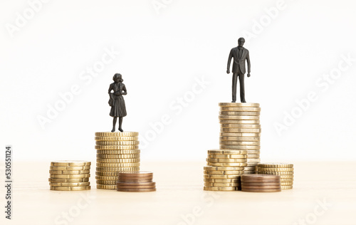 Принти на полотні Gender Wage gap concept