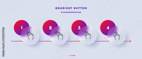 Touch press set icon. Index finger, decrease, increase, approximation, Scrolling, click, arrow, sensor, turn. Zoom in concept. Glassmorphism style. Vector line icon for Business and Advertising