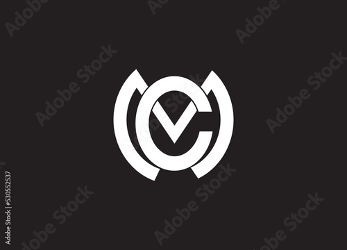 MC  abstract vector logo monogram template