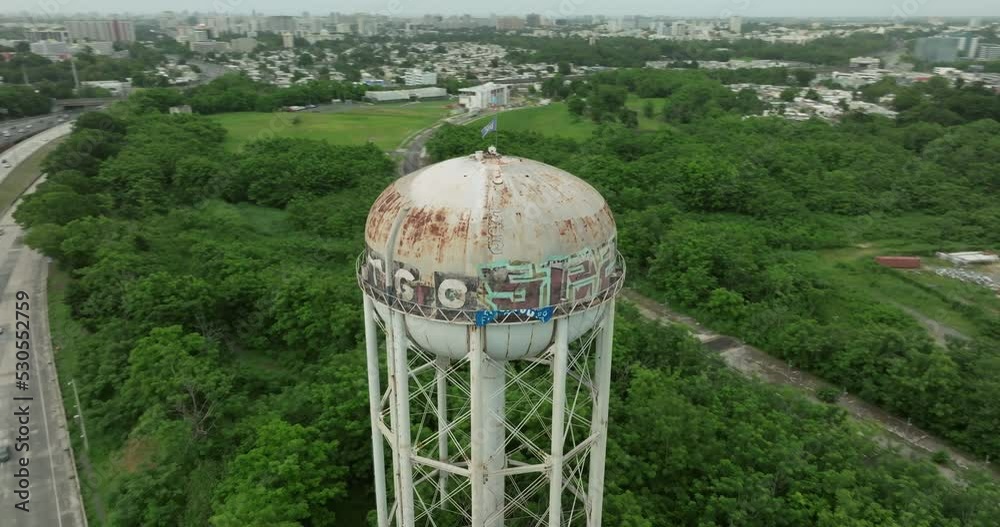 Oso Blanco Penitentiary Water Tank  at san juan puerto rico next to the Highway
