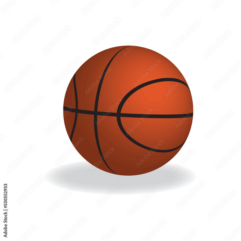 Vector basketball balls on white background