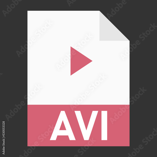 Free Download Modern flat design of AVI file icon for web - GFXLoad