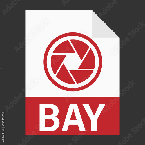 Free Download Modern flat design of BAY file icon for web - GFXLoad