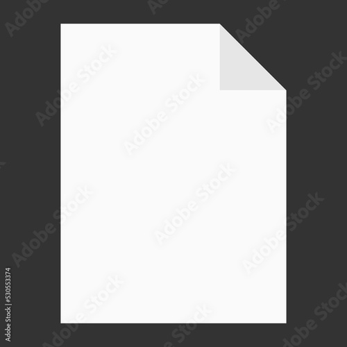 Modern flat design of empty mockup file icon for web