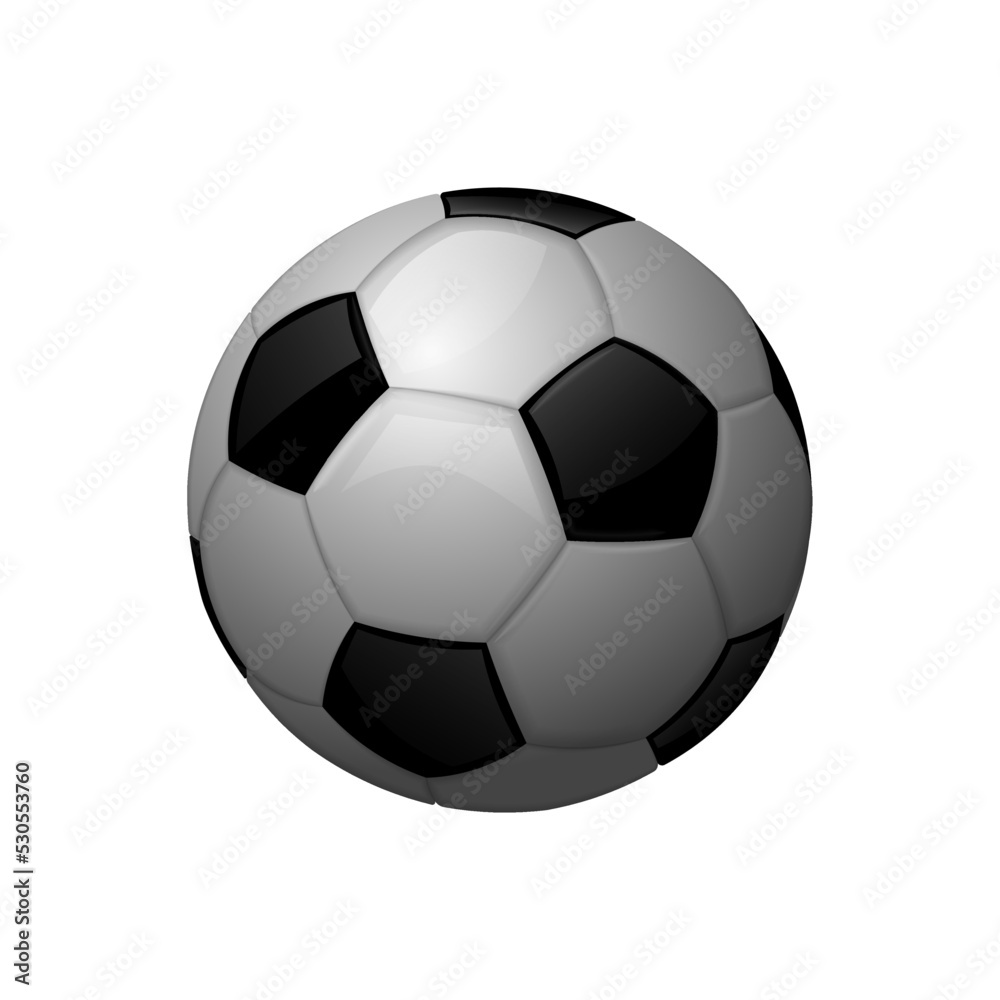 Silver football or soccer ball Sport equipment icon Silver football or soccer ball Sport equipment icon