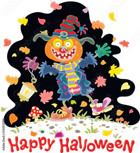 Happy Halloween card of a f...