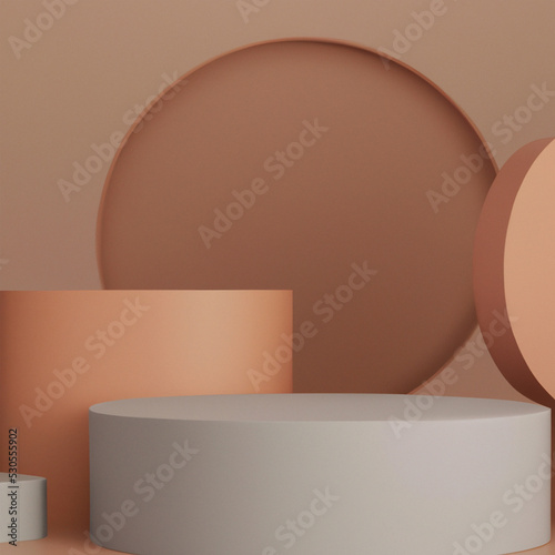 Abstract  scene pastel color. geometry shape podium background for product. 3d rendering