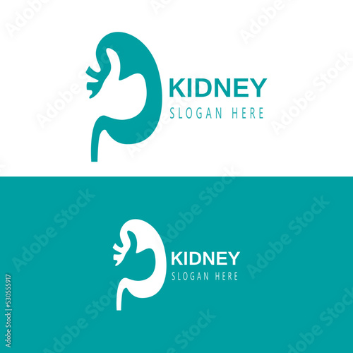 simple kidney logo design vector illustration. kidney care Urology logo design template suitable for organization, company, or community. EPS 10