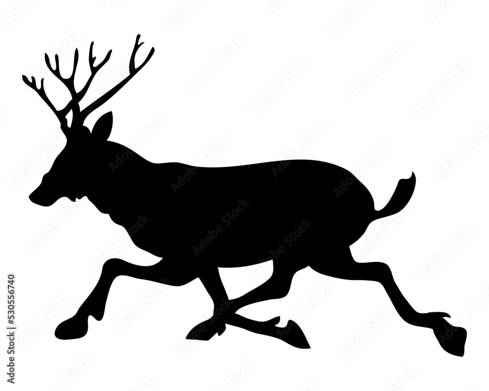 Obraz premium Running Deer Christmas Element
