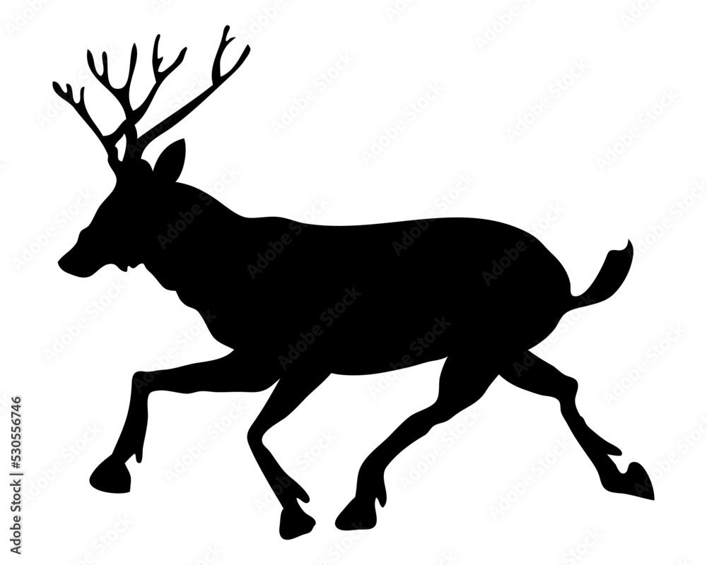 Obraz premium Running Deer Christmas Element