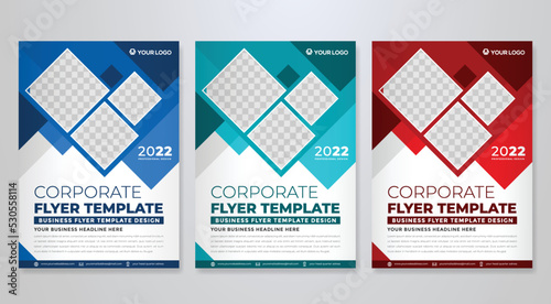business flyer template design with minimalist concept and clea style use for corporate ads and business profile	
