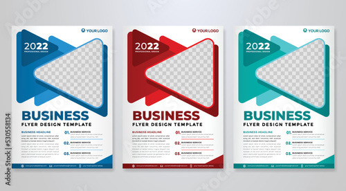 business flyer template design with minimalist concept and clea style use for corporate ads and business profile	
