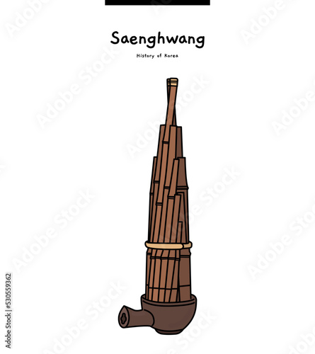The saenghwang is a Korean wind instrument. It is a free reed mouth organ derived from (and quite similar to) the Chinese sheng, though its tuning is different.