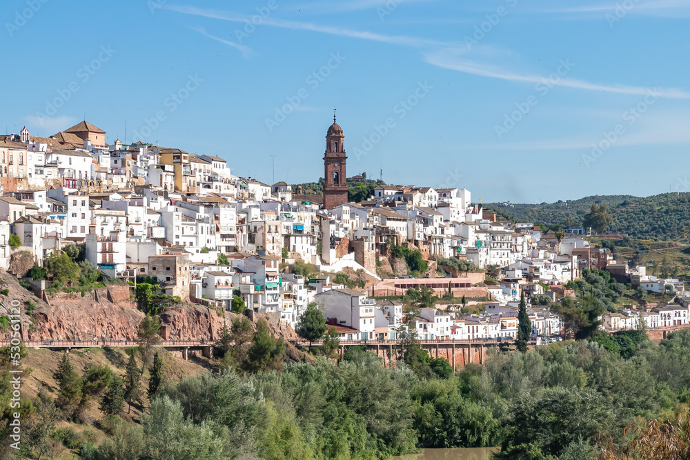 View of Montoro village, a city and municipality in the Cordoba Province of southern Spain, in the north-central part of the autonomous community of Andalusia