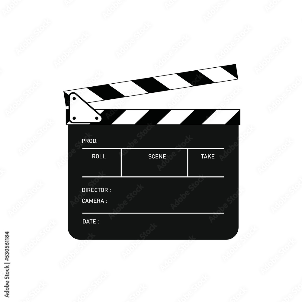 Clapperboard production movie film Royalty Free Vector Image