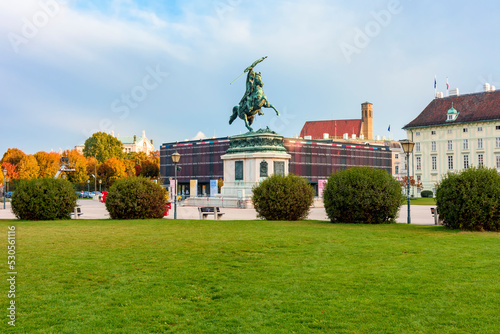 Statue of Archduke Charles on Heldenplatz square, Vienna, Austria