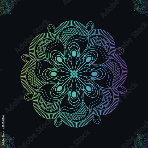 Elegant Ornamental luxury Mandala design hand drawing