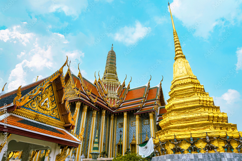 Wat Phra Kaew, The Temple of the Emerald Buddha, in Thailand.