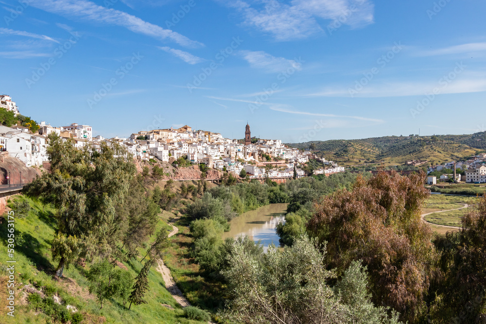 View of Montoro village, a city and municipality in the Cordoba Province of southern Spain, in the north-central part of the autonomous community of Andalusia