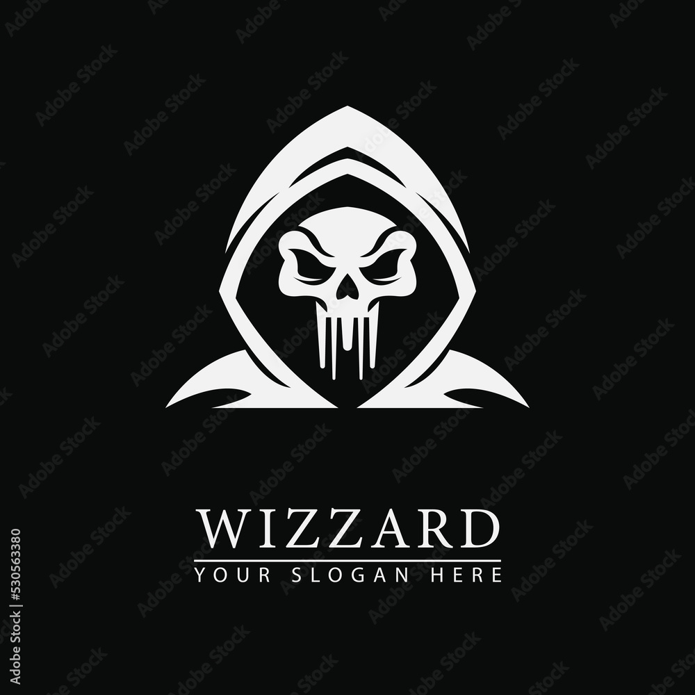 hood wizard abstract logo icon