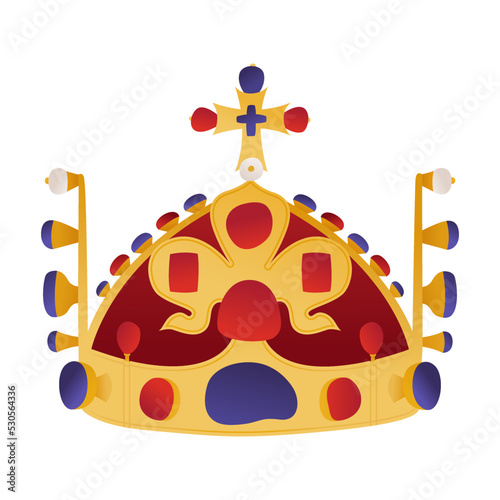 Bohemian Crown of Saint Wenceslas vector isolated on white
