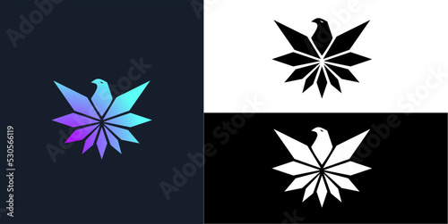 Canvas-taulu Eagle logo with a circular modern wingspan
