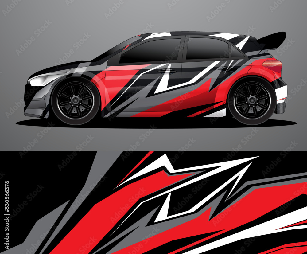 Rally car decal graphic wrap vector, abstract background Rally car decal graphic wrap vector, abstract background