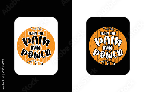 Creative typography sticker t-shirt design premium vector template