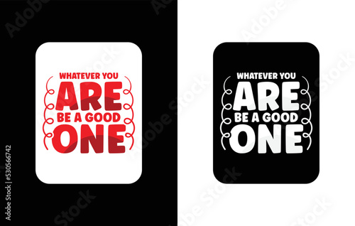 Creative typography sticker t-shirt design premium vector template
