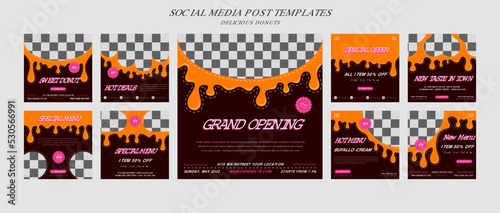 Delicious Donuts Social Media Template Collection